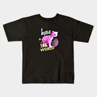 I RULE THE WORLD CAT TSHIRT Kids T-Shirt